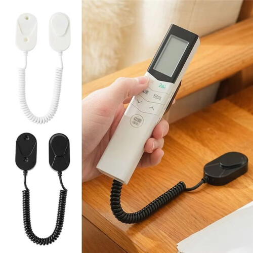 4 Pcs Anti Lost Rope Hook Remote Control Holder Lanyard Security Cable Multi Purpose Hooks Home Storage Ganization Black 2