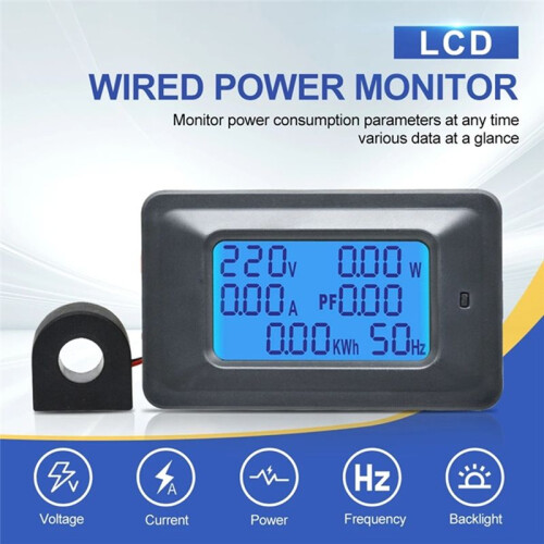 AC110-250V 20A LED Digital Voltmeter Ammeter Wattmeter Power  Meter 220V Volt Wattmeter Tester Detector Indicator 1