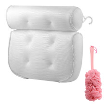 Rutschfestes Badewannenkissen mit Saugnapf, luxuriöses Badewannenkissen für unvergessliche Badeerlebnisse, ergonomische Nacken- und Rückenstütze,