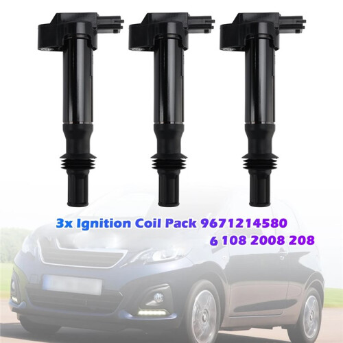 9671214580 3x Ignition Coil Pack for  C3 DS3  108 2008 208 2