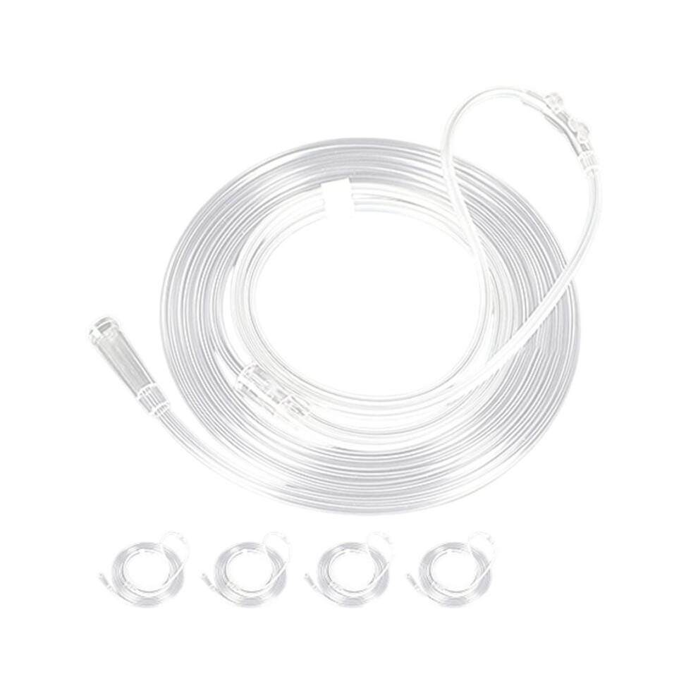5-Pack Disposable Nasal Cannula Oxygen Tubes, 2M Lengths