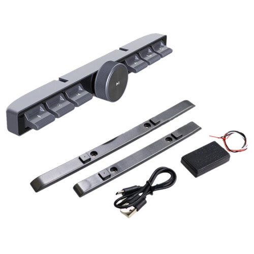 Steering Wheel Controller Wirelss Control Button 7 Keys Intelligent Party Control Adjust Volume LED Button