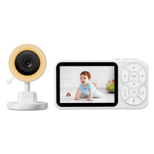 3,5-Inch Babyfoon Kleurenscherm Temperatuur Geluidsdetectie Video-Intercom Nachtzicht Beveiligingsbewaking