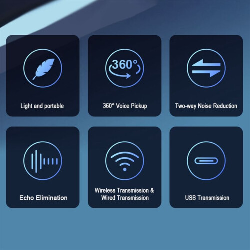 Omnidirectionele Microfoon Draadloze Videoconferentie-Luidspreker USB Bluetooth-Microfoon voor Skype Zoom PC Laptop 2