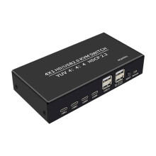 4K 60Hz KVM-Switch HDMI-Compatibele Switcher USB-Selector 4x1 voor Pc-Share Monitor Muis Toetsenbord Poort 4x1
