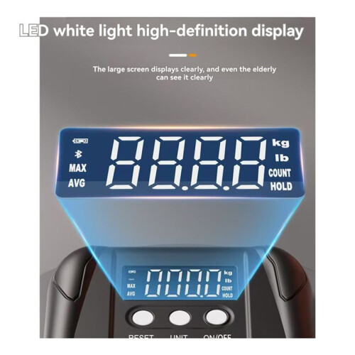 Digital Hand Dynamometer Hand Grip Strength Trainer USB Rechargeable Grip Strengthener Hand Exerciser Meter Black 1