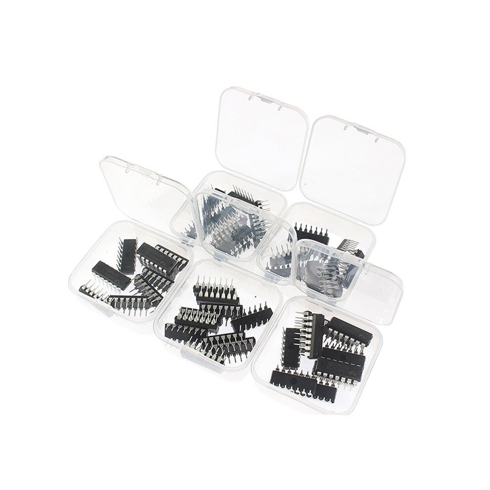 50Pcs Integrated Circuit Logic Ic 74Hc/ 74Ls Dip-14 5 Values Ic Chip Assortment Box Kit Electronic Component 6134214619285