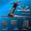 Portable Folding Projector Stand Desktop/Wall-Mount/Ceiling-Mount 3in1 Multi-Functional Stand 9