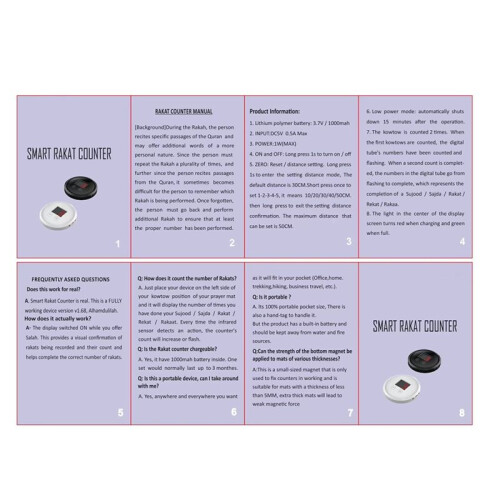 Handmatige Elektronische Teller Plaatsbare Drukmeter Infraroodteller Oplaadbare Magnetische Slimme Teller 1