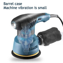 300W Electric Eccentric Sander with 6-Speed Adjustment and Dust Box for Wood Sanding and Car Polishing EU Plug