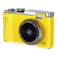 4K CCD 8X Digital Zoom Digital Camera for Student Compact Digital Photography Camera 180Flip Screen Selfile Camera,A