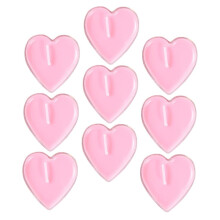 Heart Shaped Tealight Candles Set of 9 Pink for Wedding, Birthday, Valentine's Day & Home Decor