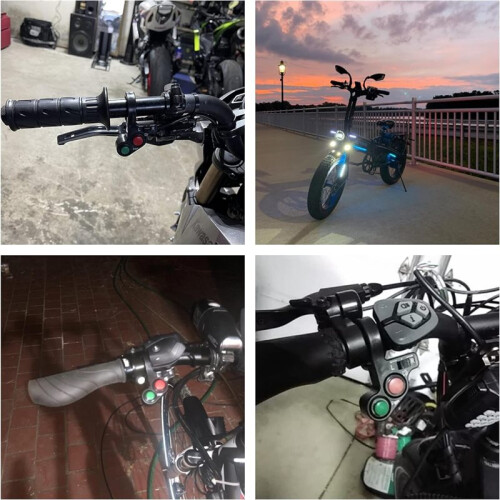 Universal ATV UTV Turn Signal Horn Kit Handlebar Thumb  with LED Lights Flasher Relay Blinker Harness System 2