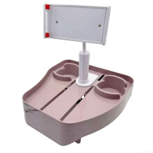 Adjustable 3in1 Bathtub and Pool Tray with Cup Holder and Phone Stand for Outdoor Spa Pink