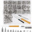 543P Punk Spikes and Studs Kit with 8 Size Punk Metal Tree Spikes Studs and 2 Size Pyrami Studs Flat for Leather 1
