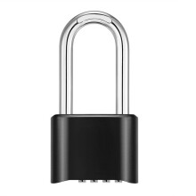 Shackle Combination Lock, Large Outdoor Padlock,Design of Hidden Password, Resettable Combination Lock Long