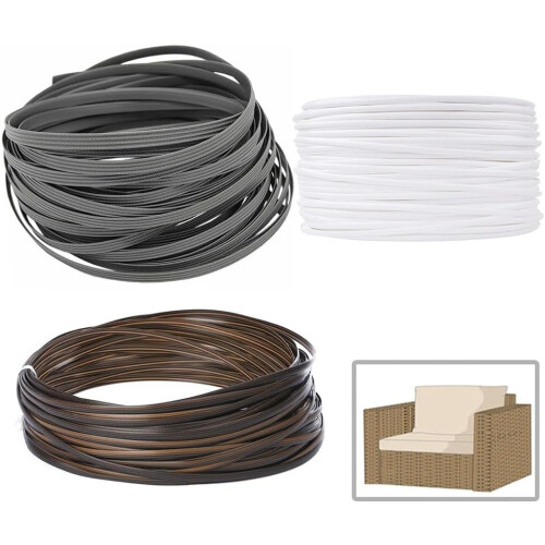 120ft Plastic Rattan  Kit for DIY Projects, Restore or Create Unique Items with Ease (White) 2