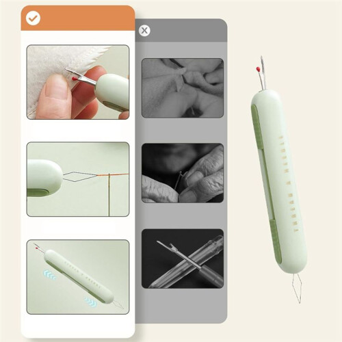 6-Teiliges Nahttrenner-Set, 2-In-1-Nadeleinfädler, Nahttrenner, Einfädler und Nahtlöser, Nahttrenner-Werkzeug, Nadeleinfädler 1