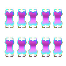 Bone Shaped Dog Name Label Set of 10 for Dogs-Dazzling Colors