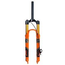 Mountain bike magnesium alloy fork, 27.5', 120mm travel, orange (remote lockout)