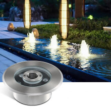 LED Ring Fountain Light AC 24V IP68 Waterproof Submersible Pond Lamp with Yellow 6W for Landscape