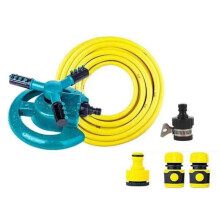 Sprinklers for Yard, Lawn Sprinkler with 360-Degree Rotation 3-Arm Style, Home Plant Automatic Irrigation System