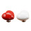 2pcs Delicate Heart Shaped Toilet Press Button-Red  And White 1