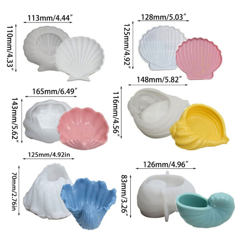 Conch Candle Jar Silicone Molds for DIY Handmade Plaster-4 1