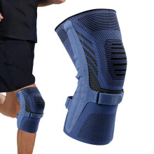 compression knee sleeves soft protection for hiking, volleyball, basketball Dark blue L