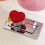 2pcs Delicate Heart Shaped Toilet Press Button-Red  And White 7