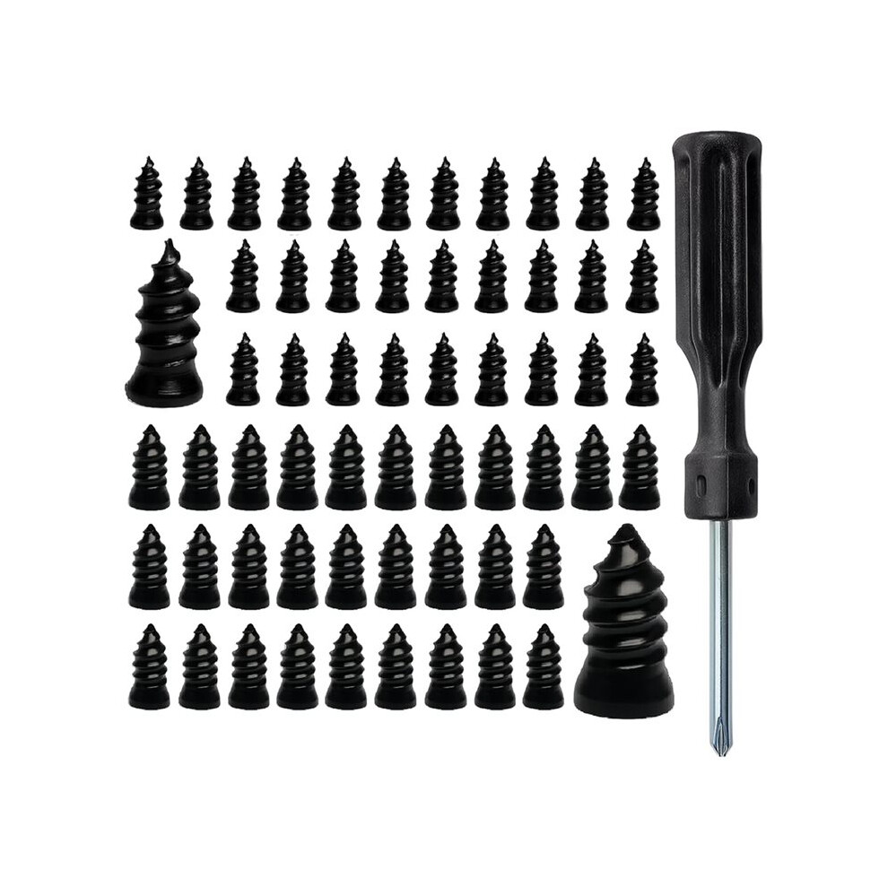 60 Pcs Tire Repair Rubber Nails, Reliable Screw In Tire Repair Plugs With A Screwdriver, Tire Repair Screws 6133869914981