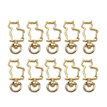 10x Irregular Shape Carabiner Cute Cats Key Chain Clip Hook-11