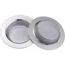 Colador de acero inoxidable para desagüe de fregadero de cocina, protección duradera contra obstrucciones, borde ancho para un ajuste seguro,