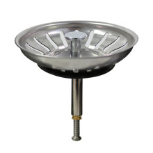 Tapón de fregadero con cierre de rodamiento de bolas, fácil de montar y desmontar, con altura ajustable para usar con colador de cesta para tazas