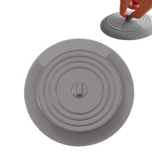 Bouchon de baignoire avec filtre à cheveux facile à nettoyer, compatible avec tous les éviers de cuisine, grand bouchon de vidange en silicone,
