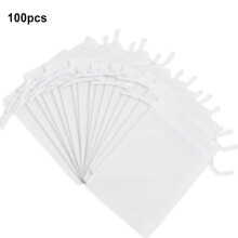Bolsas de regalo de organza con cierre de cordón, elegantes, de textura transparente, ideales para recuerdos de boda, de primera calidad, con