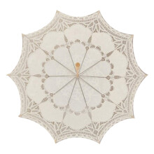 Ombrello parasole per cerimonia nuziale, materiale in tessuto di seta, forma in pizzo, parasole da sposa vintage con manico in legno, stile elegante,