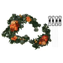 Set di ghirlande di fiori da sposa in tessuto di seta, fiori artificiali che non appassiscono mai con base flessibile, filo di ferro, forma