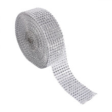 Ribín Rhinestone Mogaill Lonrach le Dearadh Solúbtha Gearradh Éasca le Diamaint Insamhalta Bling Fillteán le haghaidh Maisiúcháin Bainise