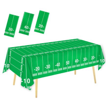 Fețe de masă pentru petreceri pentru iubitorii de fotbal, husă de masă din plastic cu detalii realiste pe teren, material durabil, construcție