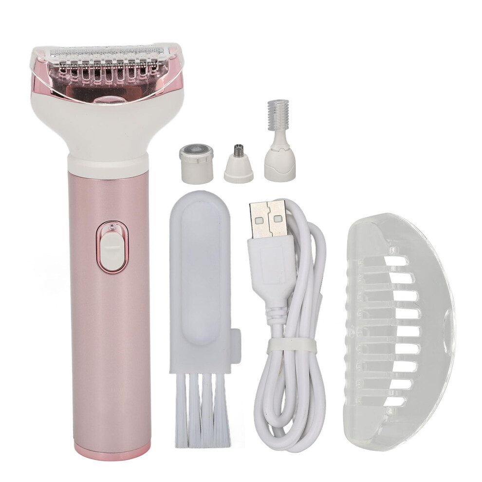 Women's Electric Hair Trimmer 4 in 1 Rechargeable Cordless Painless Epilator for Face Nose Eyebrow Body