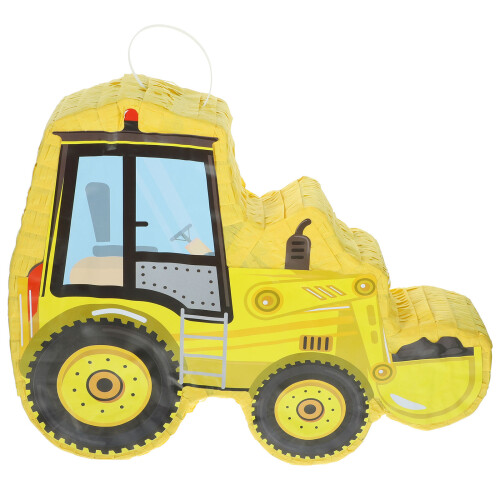 Gelbe Handgemachte Pinata Bagger Für Geburtstagsfeier