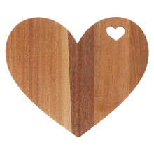 Heart Shaped Wood Cutting Board Cheese Serving Platter Vegetable Plate