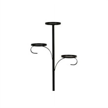 Christmas Triple Tree Topper 3 Tier Tray Candle Holder Stand for Holiday Indoor Outdoor Decor Black 60cm