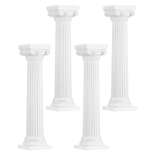 4 pezzi colonne romane per torte, supporti vintage matrimonio