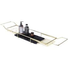 Retractable Stainless Steel Bathtub Tray and Storage Rack for Bathroom or Kitchen Organizer (D)