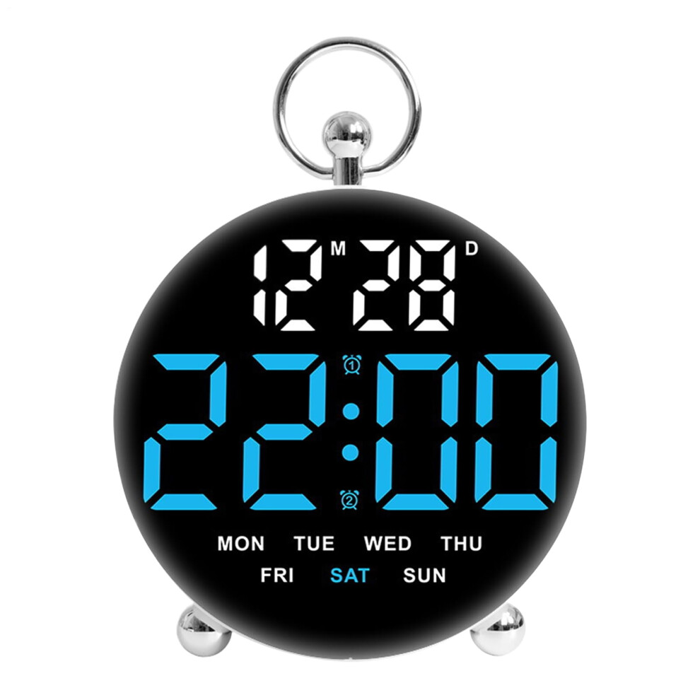 Digital Alarm Clock with USB Charging Port, Dual Alarms, Dimmable LED Display for Bedroom and Travel