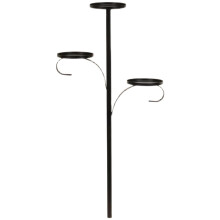 Christmas Tree Topper Triple Candle Holder Metal Festive Decoration Indoor Holiday Centerpiece Black 60cm