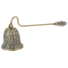 Vintage Candle Snuffer with Rhinestone Handle, Long Reach Wick Extinguisher Tool Reduces Smoke