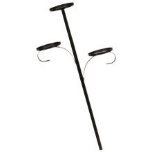 Triple Tier Christmas Tree Candle Holder Metal Tree Topper Holiday Decoration Black 90cm